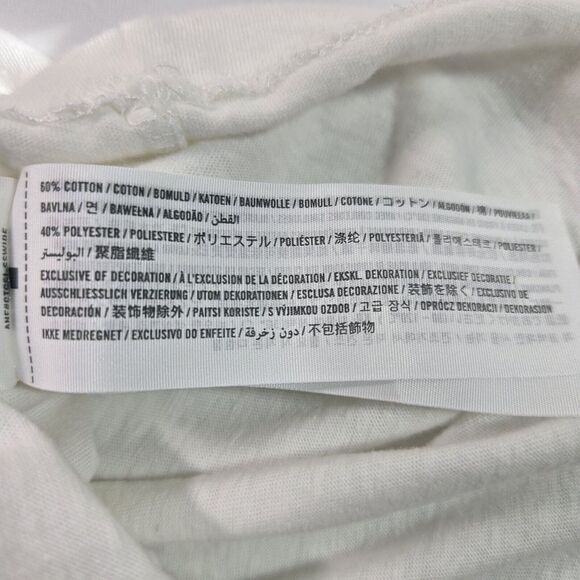 A&F Abercrombie & Fitch Size Large Mens Long‎ Sleeve White Crew Neck T-Shirt VTG - Picture 7 of 7